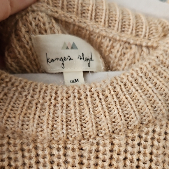 Kids Peachy Tan Merino Wool Knit Sweater - Picture 2 of 7